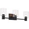 Nuvo Clarksville - 3 Light Vanity - Matte Black with Clear Glass 60/8063 - alternate 2